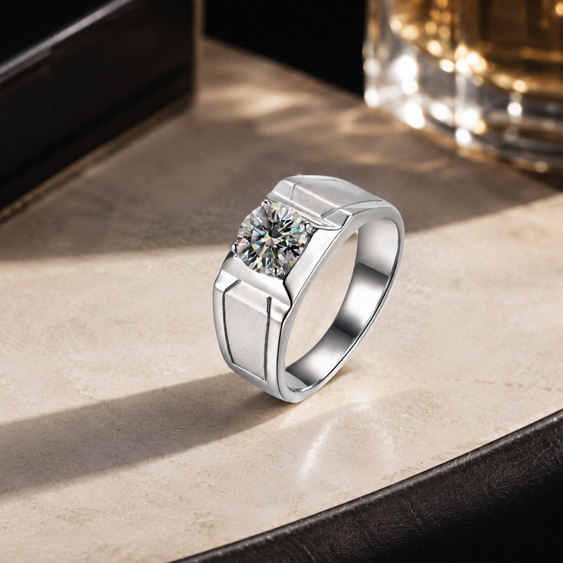 Hot selling s925 sterling silv - Moissanite Engagement Ring 1 Carat recension och pris