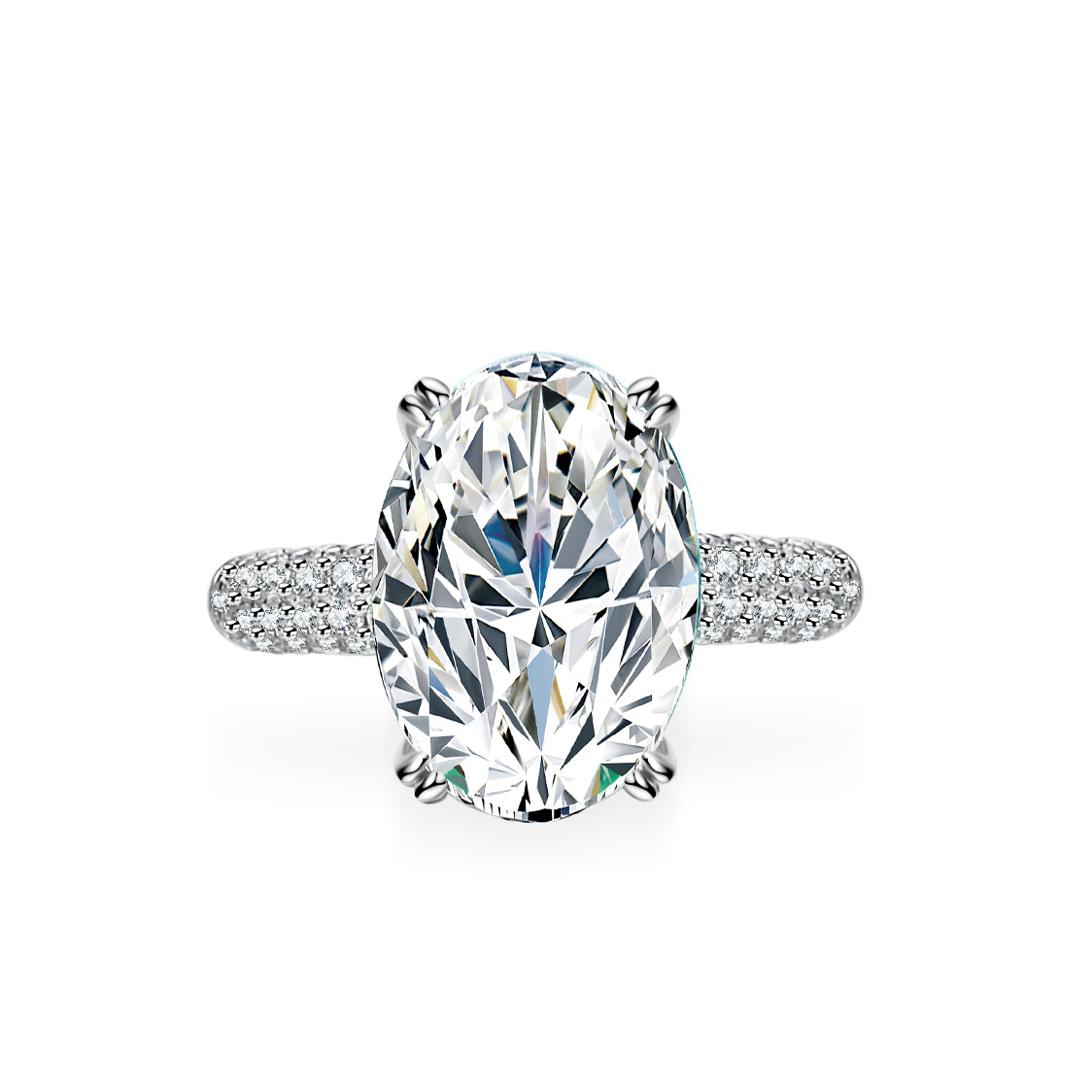 Alien 18K Gold Inlaid Moissani - Moissanite Engagement Ring 1 Carat recension och pris