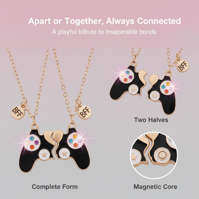 2Pcs Magnetic Game Controller  - Magnetic Couple Matching Necklaces recension och pris