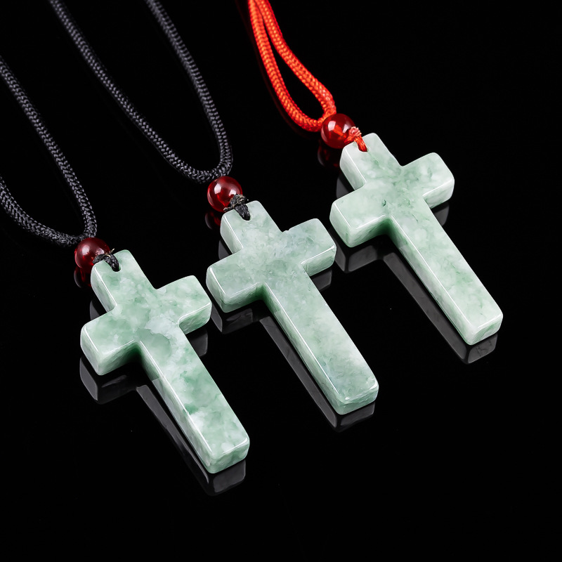 Myanmar Jadeite Cross Pendant  - Necklaces recension och pris