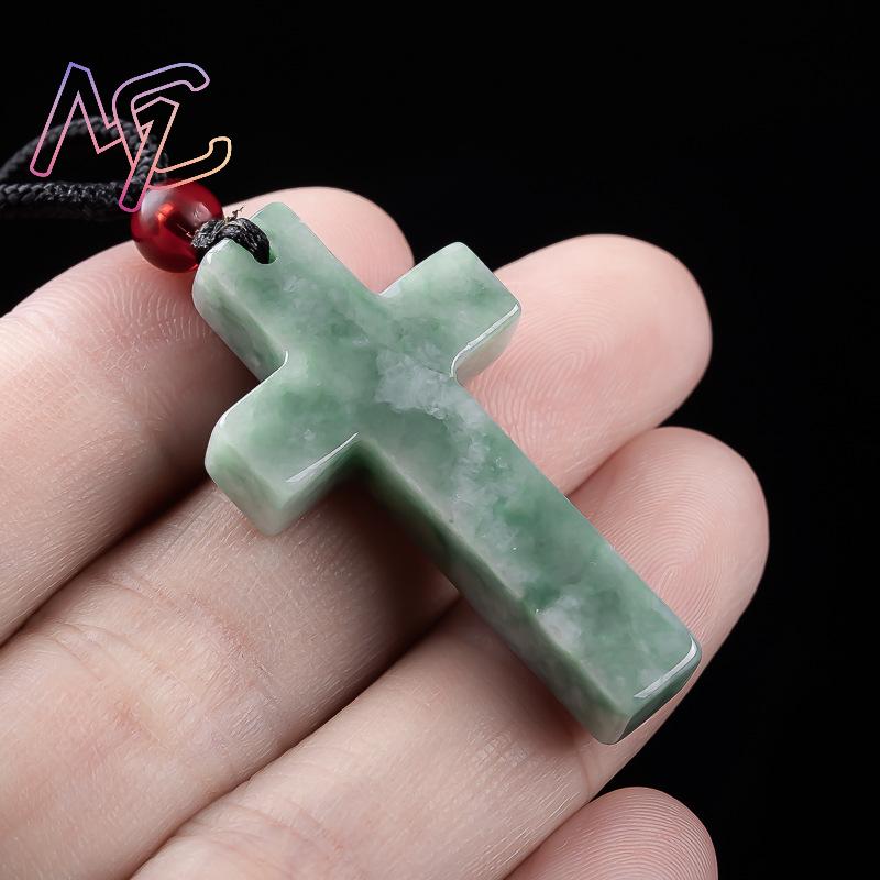 Myanmar Jadeite Cross Pendant  - Necklaces recension och pris