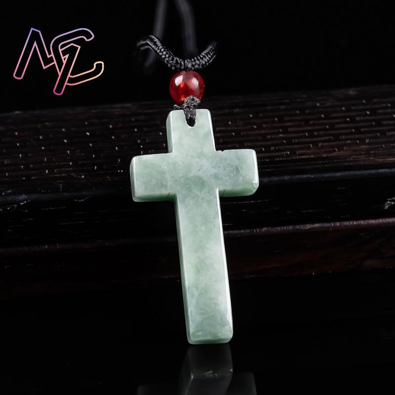 Myanmar Jadeite Cross Pendant  - Necklaces recension och pris