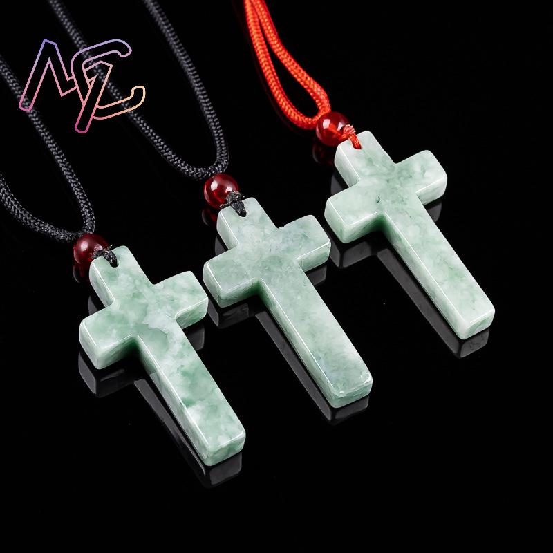 Myanmar Jadeite Cross Pendant  - Necklaces recension och pris