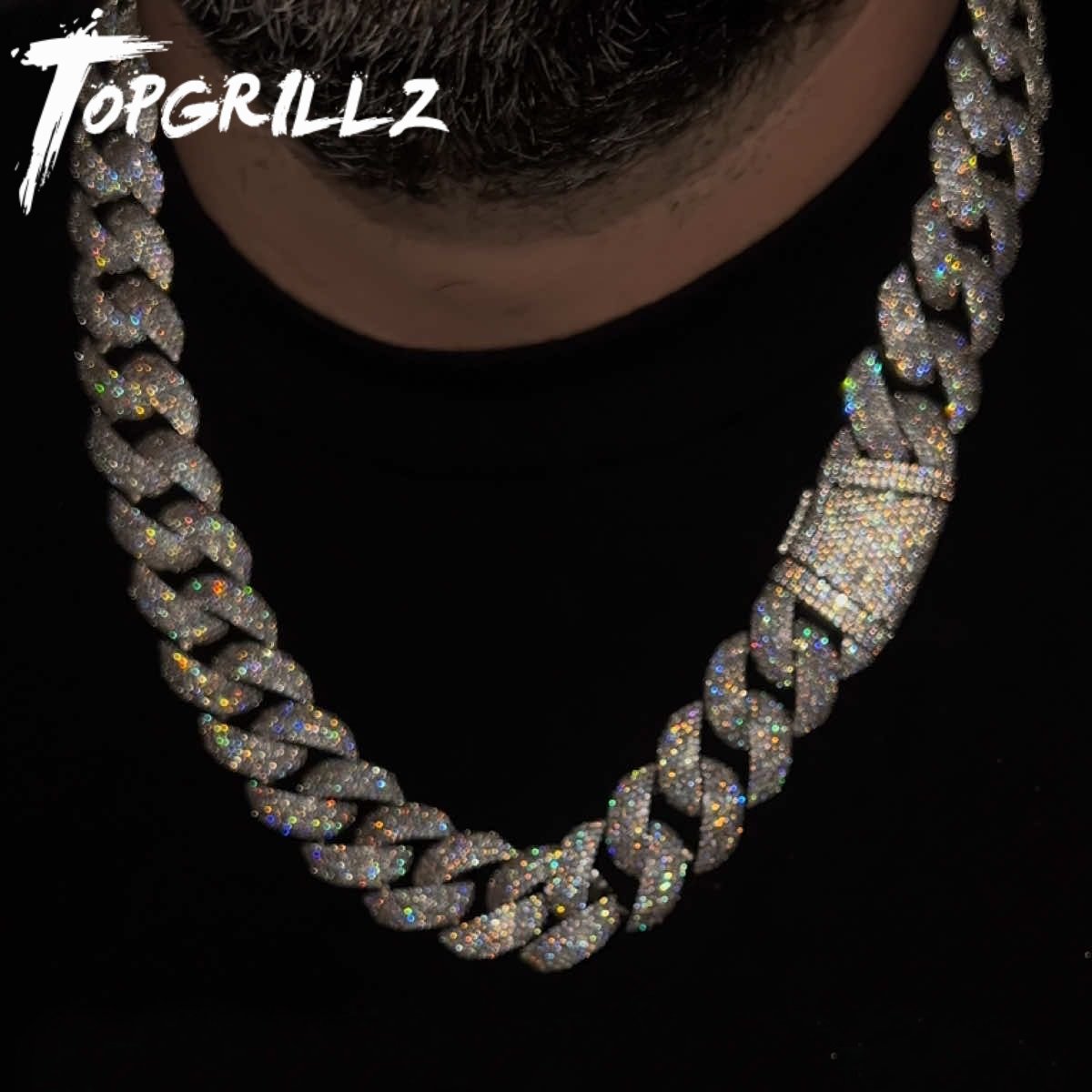 TOPGRILLZ 24mm Cuban Chain Nec - Cuban Link Chain 12Mm recension och pris