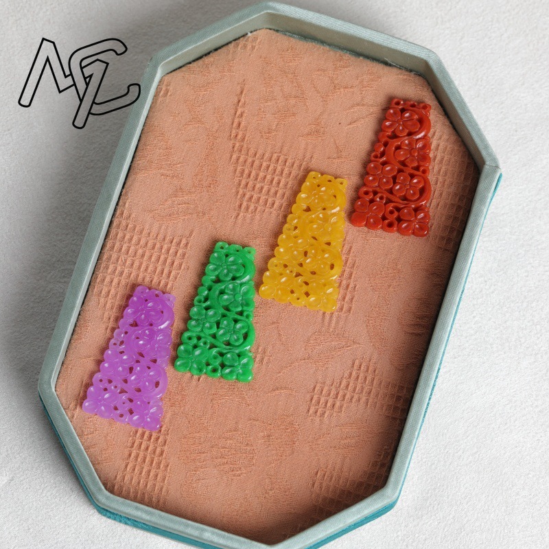 1pc Natural Jade Four Colors D - Earrings recension och pris