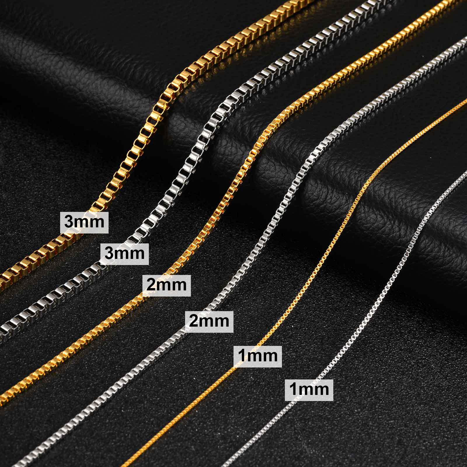 1/2/3MM Thin Chain Necklace fo - Cuban Link Chain 12Mm recension och pris